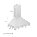 ZLINE 36 in. Convertible Vent Wall Mount Range Hood in Stainless Steel, Handle Open Box-Good Condition