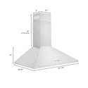 ZLINE 30 in. Convertible Vent Convertible Vent Wall Mount Range Hood in Stainless Steel, Handle Open Box-Good Condition