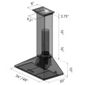 36" ZLINE CrownSound™Ducted Vent Wall Mount Range Hood in Stainless Steel with Built-in Bluetooth Speakers (KL2CRN-BT-36)