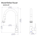 ZLINE Monet Kitchen Faucet in Chrome (MON-KF-CH)
