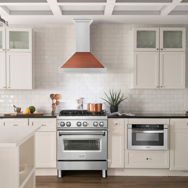 ZLINE 30 in. Convertible Stainless Steel Range Hood with Stainless Steel Handle (KB4STX-30)