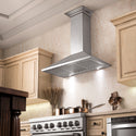 36" ZLINE CrownSound™Ducted Vent Wall Mount Range Hood in Stainless Steel with Built-in Bluetooth Speakers (KL2CRN-BT-36)