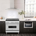 ZLINE 36 in. 4.6 cu. ft. Legacy Induction Range with 5 Element Cooktop and Electric Convection Oven in Stainless Steel, Open Box-Good Condition