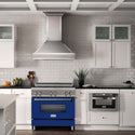 ZLINE 36 in. 4.6 cu. ft. Legacy Induction Range with 5 Element Cooktop and Electric Oven in Stainless Steel and Blue Gloss Door, Open Box-Good Condition