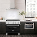 ZLINE 36 in. 4.6 cu. ft. Legacy Induction Range with 5 Element Cooktop and Electric Oven