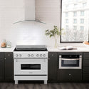 ZLINE 36 in. 4.6 cu. ft. Legacy Induction Range with 5 Element Cooktop and Electric Oven