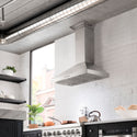 36" ZLINE CrownSound™Ducted Vent Wall Mount Range Hood in Stainless Steel with Built-in Bluetooth Speakers (KL3CRN-BT-36)