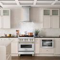 ZLINE Autograph Edition 30 in. 4.0 cu. ft. Legacy Dual Fuel Range with 4 Burner Gas Cooktop and Electric Convection Oven in Stainless Steel and Champagne Bronze Accents, Open Box-Good Condition