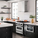 ZLINE Autograph Edition 30 in. 4.0 cu. ft. Legacy Dual Fuel Range with 4 Burner Gas Cooktop and Electric Convection Oven in Stainless Steel and Matte Black Accents, Open Box-Good Condition