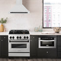 ZLINE 30 in. Autograph Edition Convertible Stainless Steel Range Hood with Stainless Steel Shell and Matte Black Accents (KB4STZ-30-MB)