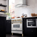 ZLINE Autograph Edition 36 in. 4.6 cu. ft. Legacy Dual Fuel Range with 6 Burner Gas Cooktop and Electric Convection Oven in Stainless Steel and Polished Gold Accents, Open Box-Great Condition