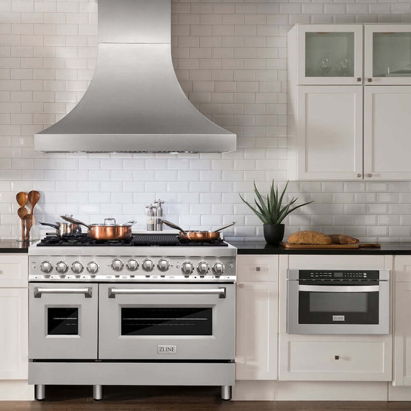 ZLINE 48 in. 6.0 cu. ft. Range with Natural Gas Stove and Natural Gas Oven in Stainless Steel, Open Box-Good Condition