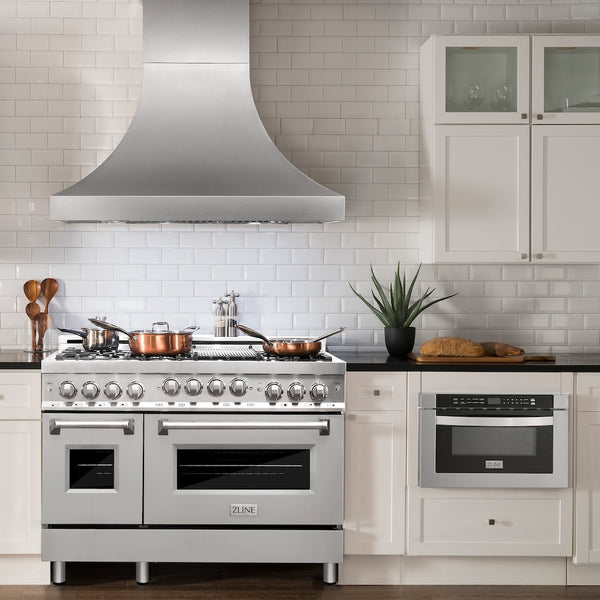 ZLINE 48 in. 6.0 cu. ft. Range with Natural Gas Stove and Natural Gas Oven in Stainless Steel, Open Box-Great Condition