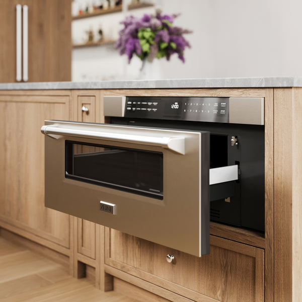 ZLINE 30 in .1.2 cu. ft. Built-In Microwave Drawer in Stainless Steel, Open Box-Great Condition