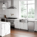 ZLINE 33 in. Vail Farmhouse Apron Mount Single Bowl Stainless Steel Kitchen Sink with Bottom Grid (SAS-33)
