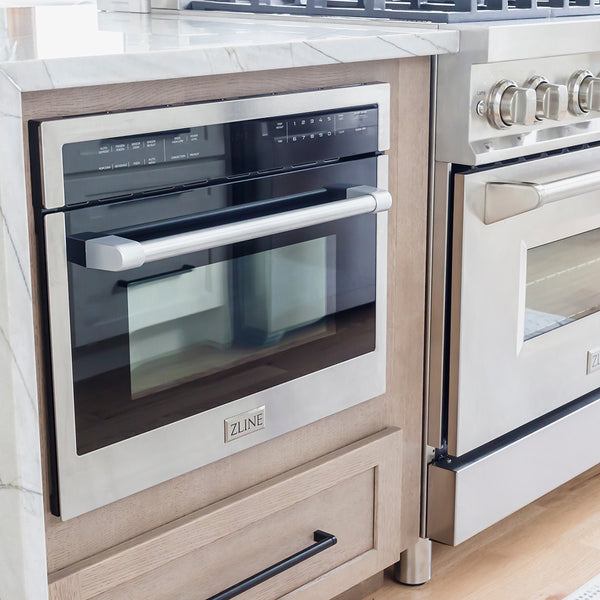ZLINE 24 in. 1.6 cu ft. Built-in Convection Microwave Oven in Stainless Steel with Speed and Sensor Cooking, Open Box-Great Condition
