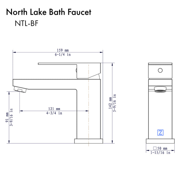 ZLINE North Lake Bath Faucet in Gun Metal (NTL-BF-GM)