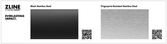 ZLINE Pop Placards with Satin and Black Stainless