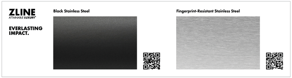 ZLINE Pop Placards with Satin and Black Stainless