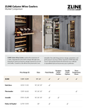 ZLINE Autograph Edition 24 in. 12.4 cu. ft. Triple Zone 100 Bottle Column Wine Cooler in Stainless Steel and Polished Gold Accents (RCWVZ-304-24-G)