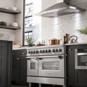 ZLINE 48 in. 6.0 cu. ft. Legacy Dual Fuel Range with Gas Cooktop and 2 Electric Ovens in Satin Stainless Steel with 6 Brass Burners (RAS-SN-BR-48)