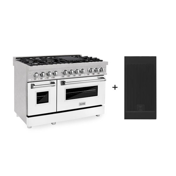 ZLINE 48 in. 6.0 cu. ft. Legacy Dual Fuel Range with 7 Burner Gas Cooktop and 2 Electric Ovens in Stainless Steel