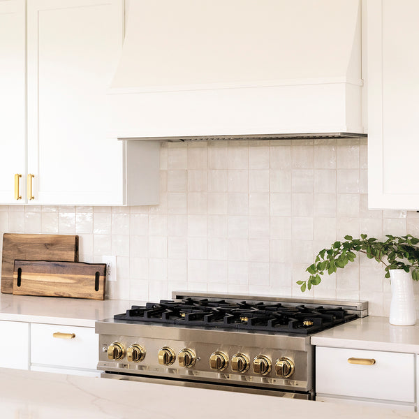 ZLINE Autograph Edition 36 in. 4.6 cu. ft. Legacy Dual Fuel Range with 6 Burner Gas Cooktop and Electric Convection Oven in Stainless Steel and Polished Gold Accents, Open Box-Great Condition