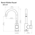 ZLINE Renoir Kitchen Faucet in Chrome (REN-KF-CH)