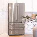 ZLINE 36 in. 22.5 cu. ft. Counter-Depth French Door Refrigerator with Ice Maker in Fingerprint-Resistant Stainless Steel, Open Box-Good Condition