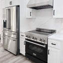 ZLINE 30 in. 4.0 cu. ft. Legacy Induction Range with 4 Element Cooktop and Electric Oven in Stainless Steel and Black Matte Door, Open Box-Good Condition