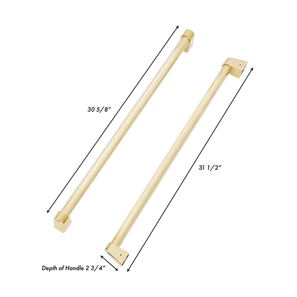 ZLINE Autograph Edition Champagne Bronze Traditional Handles (Set of 3) for Standard-Depth Refrigerators (RSMHZ-36-CB)