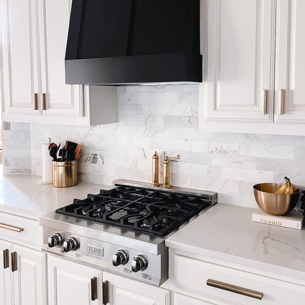 ZLINE 30 in. Classic Gas Rangetop with 4 Burners and Porcelain Cooktop in Stainless Steel, Open Box-Great Condition