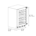 ZLINE 24 in. Touchstone Dual Zone 44 Bottle Wine Cooler with Panel Ready Glass Door, Open Box-Good Condition