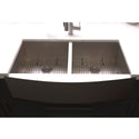 ZLINE 36 in. Niseko Farmhouse Apron Mount Double Bowl Kitchen Sink with Bottom Grid (SA50D)