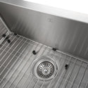 ZLINE 30 in. Zermatt Farmhouse Apron Mount Single Bowl Stainless Steel Kitchen Sink with Bottom Grid (SAS-30)