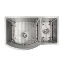 ZLINE 33 in. Aspen Undermount Double Bowl Stainless Steel Kitchen Sink with Bottom Grid (SC30D-33)