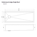ZLINE 45 in. Garmisch Undermount Single Bowl Stainless Steel Kitchen Sink with Bottom Grid and Accessories (SLS-45)