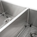 ZLINE 36 in. Chamonix Undermount Double Bowl Stainless Steel Kitchen Sink with Bottom Grid (SR60D-36)
