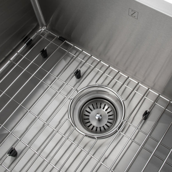 ZLINE 23 in. Meribel Undermount Single Bowl Stainless Steel Kitchen Sink with Bottom Grid (SRS-23)