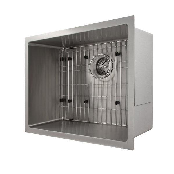 ZLINE 23 in. Meribel Undermount Single Bowl Stainless Steel Kitchen Sink with Bottom Grid (SRS-23)
