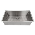 ZLINE 36 in. Meribel Undermount Single Bowl Stainless Steel Kitchen Sink with Bottom Grid (SRS-36)