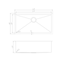 ZLINE 33 in. Meribel Undermount Single Bowl Stainless Steel Kitchen Sink with Bottom Grid (SRS-33)