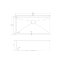 ZLINE 36 in. Meribel Undermount Single Bowl Stainless Steel Kitchen Sink with Bottom Grid (SRS-36)