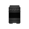 ZLINE 24 in. 3.2 cu. ft. Marino Induction Range with 3 Element Cooktop and Electric Convection Oven in Black Stainless Steel (MINRB-24)