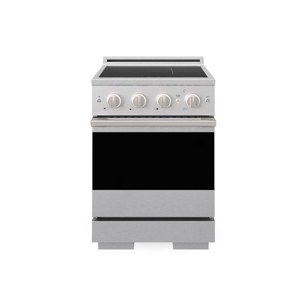 ZLINE 24 in. 3.2 cu. ft. Marino Induction Range with 3 Element Cooktop and Electric Convection Oven in Satin Stainless Steel (MINRS-24)