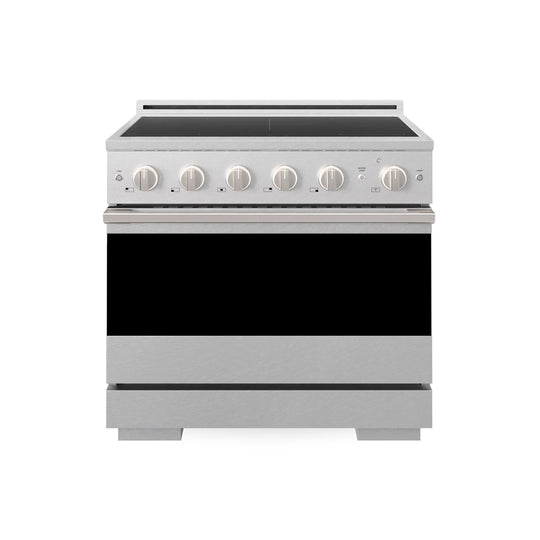 ZLINE 36 in. 5.2 cu. ft. Marino Induction Range with 5 Element Cooktop and Electric Convection Oven in Satin Stainless Steel (MINRS-36)