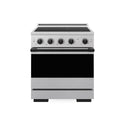 ZLINE Autograph Edition 30 in. 4.2 cu. ft. Marino Induction Range with 4 Element Cooktop and Electric Convection Oven in Satin Stainless Steel with Matte Black Accents (MINRSZ-30-MB)