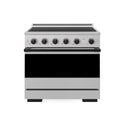 ZLINE Autograph Edition 36 in. 5.2 cu. ft. Marino Induction Range with 5 Element Cooktop and Electric Convection Oven in Stainless Steel with Matte Black Accents (MINRZ-36-MB)