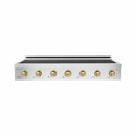 ZLINE Autograph Edition 48 in. Paramount Induction Rangetop with 7 Element Cooktop in Satin Stainless Steel and Champagne Bronze Accents (SINRTSZ-48-CB)