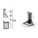 ZLINE 48 in. Designer Series Satin Stainless Steel Convertible Vent Wall Mount Range Hood (8KBS-48)